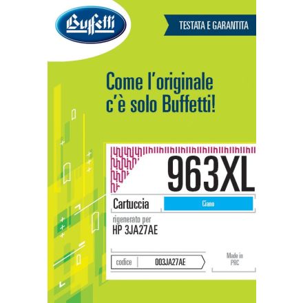 Cartuccia ink jet HP - Compatibile Rigenerato 963XL 3JA27AE - Ciano - 1.600 pag