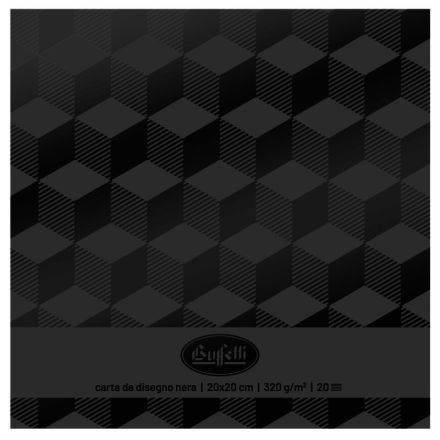 Album Black - collato lato sx - formato 200x200 mm - 20 fogli - 320 g