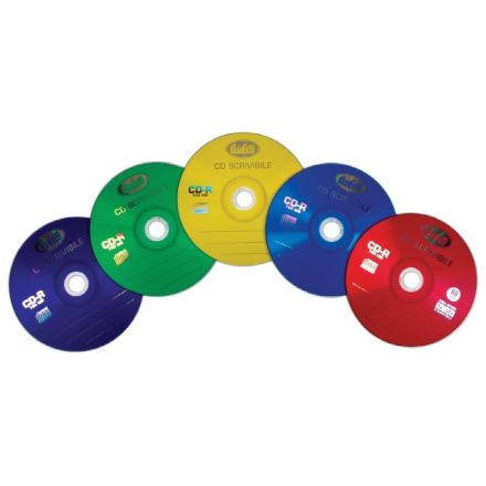 Buffetti - CD-R scrivibile - 700 MB - slim case colorato - Crystal colorata - confezione da 10