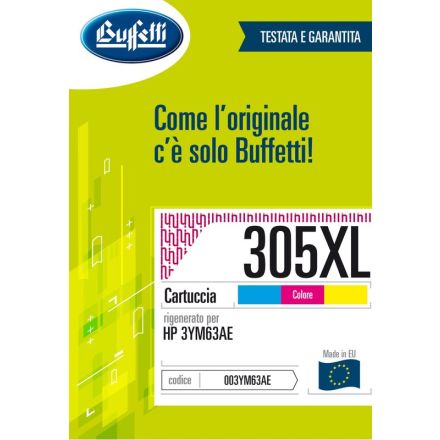 Cartuccia ink jet HP - Compatibile Rigenerato 305XL 3YM63AE - 3 colori (Ciano, Magenta, Giallo) - 370 pag