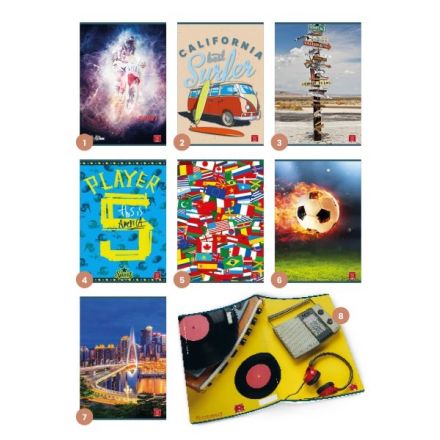 Maxiquaderni - Rigatura 1R - Righe medie e superiori - 80 g - copertine assortite ragazzo