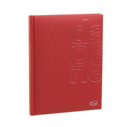 Agenda giornaliera 12 mesi - 2026 - 14,5x20,5 cm - sab/dom divisi - rosso