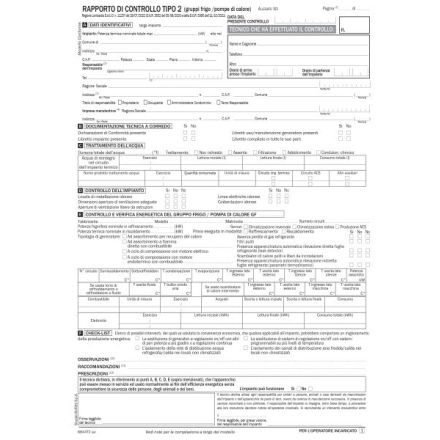 Rapporto di controllo di efficienza energetica Tipo 2 gruppi frigo (Allegato IIIC) Lombardia - Snap out triplice copia autoricalcante - 31x21 cm