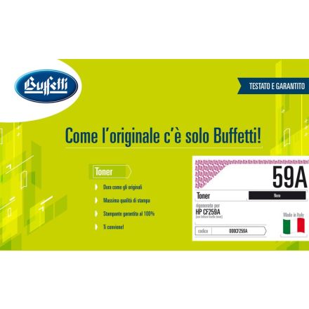 Toner HP - Compatibile Rigenerato 59A CF259A - con lettura livello toner - Nero - 3.000 pag