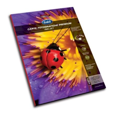 Carta fotografica da 170g - conf. 20 fogli - f.to A4 - bianco lucido