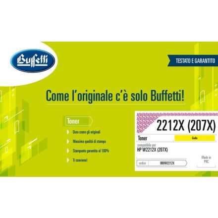 Toner HP - Compatibile 2212X(207X) W2212X(207X) - Giallo - 2.450 pag