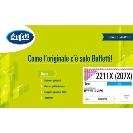 Toner HP - Compatibile 2211X(207X) W2211X(207X) - Ciano - 2.450 pag