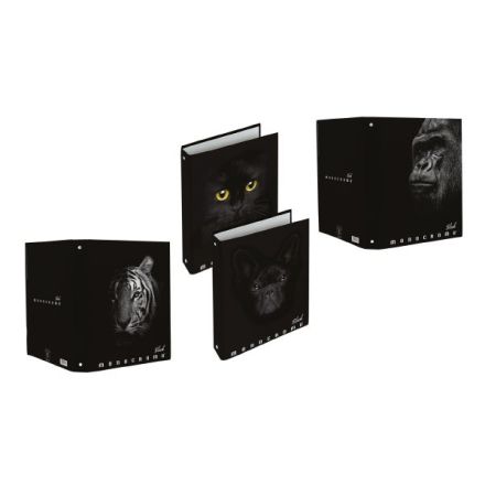 Cartella ad Anelli A4 Monocromo Black 4 Anelli 27X32 - Formato 27x32 - Formato anelli 30 mm - Formato utile A4 - Colori assortiti