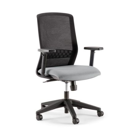 Sedia Kora black version - braccioli inclusi - riv. grigio