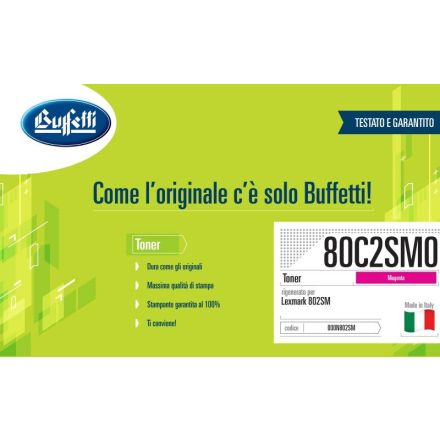 Lexmark Toner - Compatibile Rigenerato 80C2SM0 802SM - Magenta - 2.000 pag