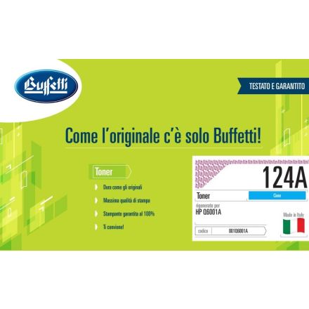 Toner HP - Compatibile Rigenerato 124A Q6001A - Ciano - 2.000 pag