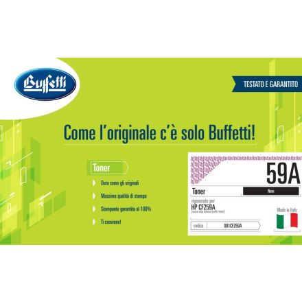 Toner HP - Compatibile Rigenerato 59A CF259A - senza lettura livello toner - Nero - 3.000 pag