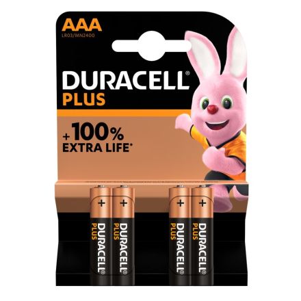 Pile Duracell Plus - ministilo - AAA - 1,5 V - conf. 4 pile