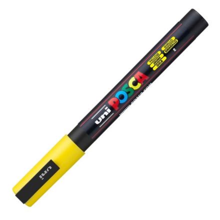 Marcatore Uni Posca a tempera Uni-Ball - tonda - 0,9-1,3 mm - giallo - M PC3M G