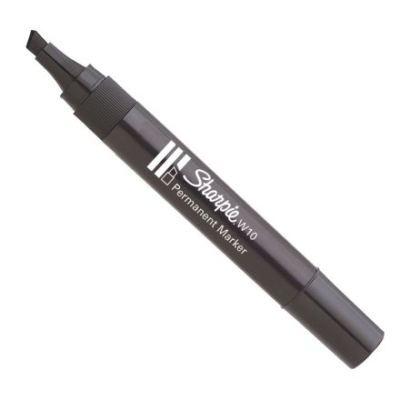 Marcatore permanente Sharpie W10 - nero - Punta a scalpello - Tratto 1,2-5 mm