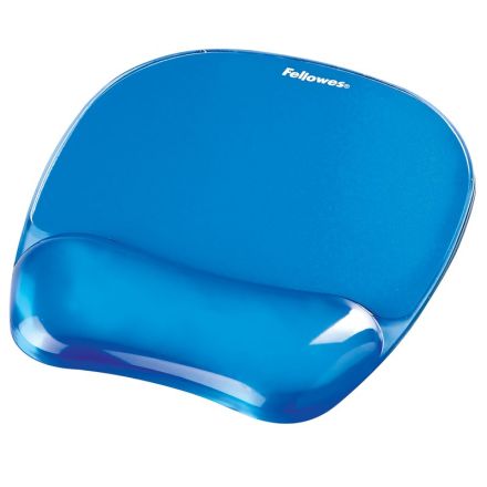 Mousepad con poggiapolsi Crystal Gel - azzurro