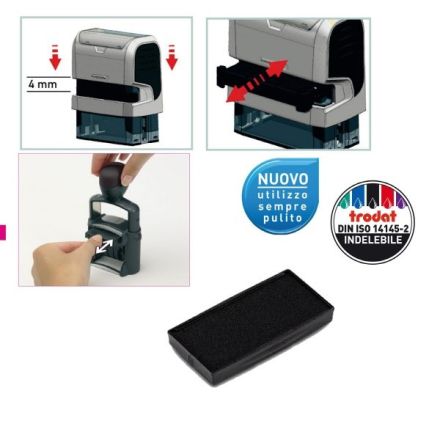 Cartucce Timbri autoinchiostranti Printy 4.0 Trodat - nero - per timbro 4913 - 1497 (conf.3)