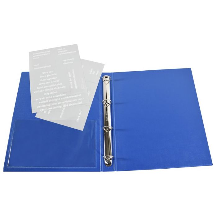 Cartella Per Libri Legali E Sociali - 4 Anelli Tondi - Diametro 25 Mm Blu - Foto 14