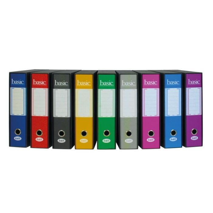 Raccoglitori Ad Anelli Falken - Din A4, Dorso 5cm, Design Marmo Nuvola, Riciclati, Confezione Da 20, Nero - Foto 6